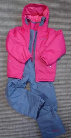 Columbia 子ども用スキーウェア ピンクグレー