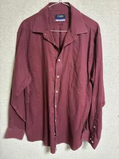 CHAPS 長袖シャツ ボルドー レギュラーフィット