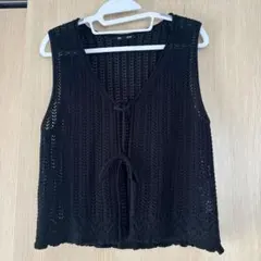 【GU】ニットベスト　ジレ　黒
