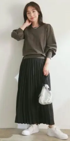 VIS　プリーツスカートドッキングワンピース　Sサイズ