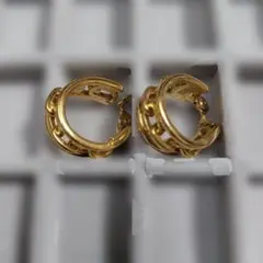 Monetゴールドフープイヤリング
