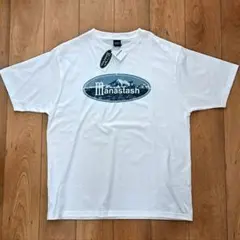 新品タグ付 マナスタッシュ Tシャツ RIDGE LOGO ホワイト XL
