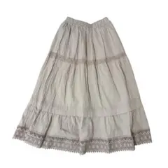 サマンサモスモス 裾レースティアードスカート ベージュ Samansa Mos2