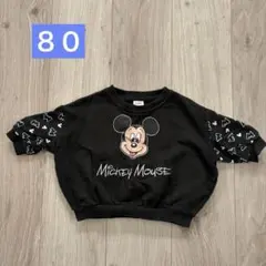 80 しまむら littc リトシー Disney ミッキーマウス トレーナー