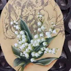 トールペイント作品すずらんと天使