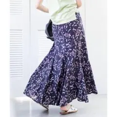 ＭＡＲＩＨＡ　マリハ　ドット柄フレアロングスカート　マキシスカート 別注】＜MARIHA＞月影 ドット マキシスカート （ロング・マキシ