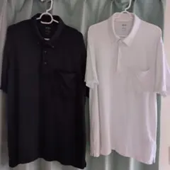 最終お値下げ❣️【UNIQLO】ポロシャツ 2枚セット 黒 白XL