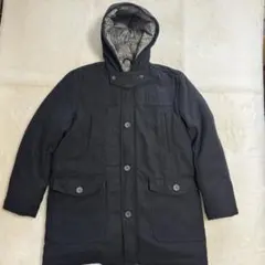 L.L.Beanウールダウンコートフード付メンズLブラック