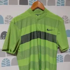 Nike DRI-FIT ライムグリーン ストライプ スポーツシャツL大幅値下げ