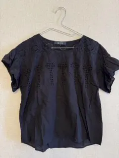 ⭐︎ナノユニバースコットンレース半袖ブラウス