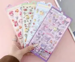 新品 3Dぷくぷくシール4枚セット