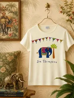 JIM THOMPSON ジムトンプソン 象柄 半袖Tシャツ S 綿100%のサムネイル