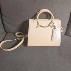 値下げ！ベージュ 2WAYミニバッグ II REBORN