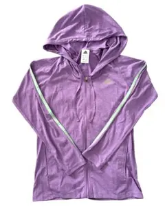 adidas アディダス climaliteフードパーカー　紫　レディースM