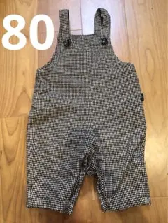 チェック　サロペット