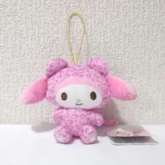 新品未使用 サンリオキャラクターズ　ヒョウかぶりちょいデカマスコットマイメロディ