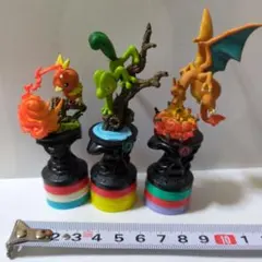 【中古】ポケモンバトルフィギュア　アチャモ・キモリ・リザードン3体セット