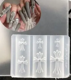 匿名配送ꕀ☆ハンドメイド用シリコンモールド☆ネイル十字架クロスのサムネイル