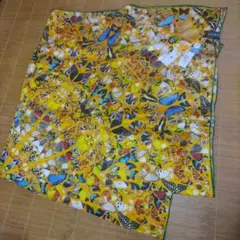 Baoshidi 蝶々柄 シルクスカーフ 大判 110cm