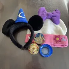 ディズニーキャラクターニット帽、カチューシャ他