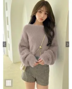 GRLショート丈ファザーニット