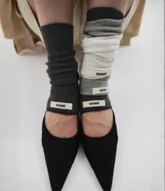 新品 HANNE オープントゥロゴソックスのサムネイル