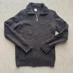 あ*ろ様 【美品】マジェスティックレゴン ジップアップ ニット カーディガン M