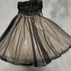 ❤︎Kaene日本製ストラップレスドレス ブラックベージュ❤︎