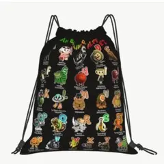 イタリアンブレインロットナップザック 黒 42cm x 34cm