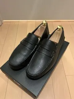 【美品】COACH コーチ モット ドライバー ローファー レザーシューズ 黒のサムネイル