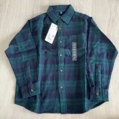 UNIQLO フランネルシャツ 120 ダークグリーン
