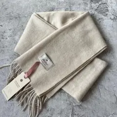 新品 KhanBogd 100%ピュアカシミア フリンジマフラー モンゴル製