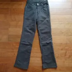 【シマロン】カーキストレートストレッチパンツ