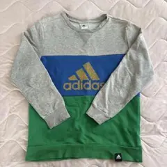 週末限定値下げ★adidas トレーナー 150サイズ グレー/青/緑