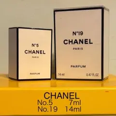 未使用新品 2種 シャネル 香水No.19 14ml / No.5 7ml
