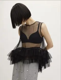 Ameri】NET TULLE TOP LAYERED ROMPERS - メルカリ