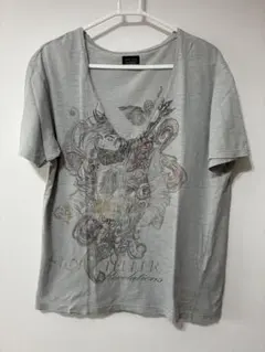 ZARA(ザラ)深VネックアートプリントTシャツのサムネイル