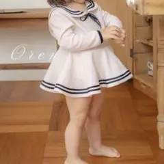 oren マリンワンピース 水着 ネイビー 紺 Mサイズ 長袖 スイムスーツ