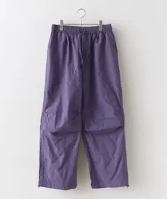 パープル ワイドパンツ ドローコード