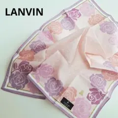 [新品]LANVIN/ハンカチ/ピンク/薔薇のサムネイル
