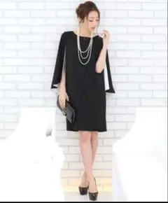 ドレスラボ　オケージョンドレス　ケープ風ワンピース完売品のサムネイル