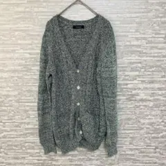 レイジブルー✨綿100% グリーン杢 ニットカーディガン M メンズ