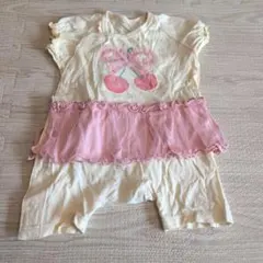 Combi mini チェリー柄ロンパース 50-60cm