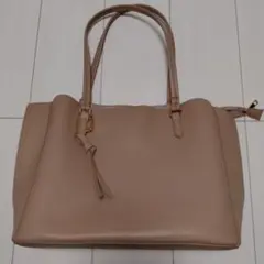 Honeys　ベージュ 合成皮革 軽量ショルダーバッグ