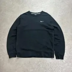 00s NIKE スウェット トレーナー XL 黒 スミ黒 刺繍 オールドナイキ