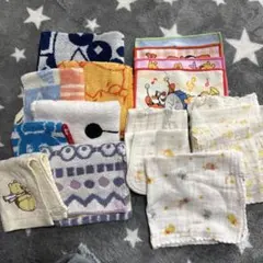 古タオルハンカチ ガーゼ ハンドタオル ミニタオル タオルポーチ 묶음 판매