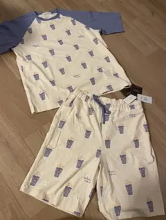 ジェラートピケ 【HOMME】ポップコーン柄Tシャツ&ショートパンツ　セット