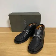 【美品・箱付】GUCCI グッチ ビットローファー ブーツ ブラック 7.5 黒のサムネイル
