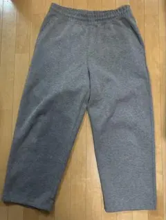 【UNIQLO】ユニクロCスウェット ワイドパンツ グレー（05GLAY）
