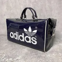 【激渋 80s vintage adidas 特殊形状エナメル ボストンバック】